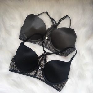 Cute black and grey bras!